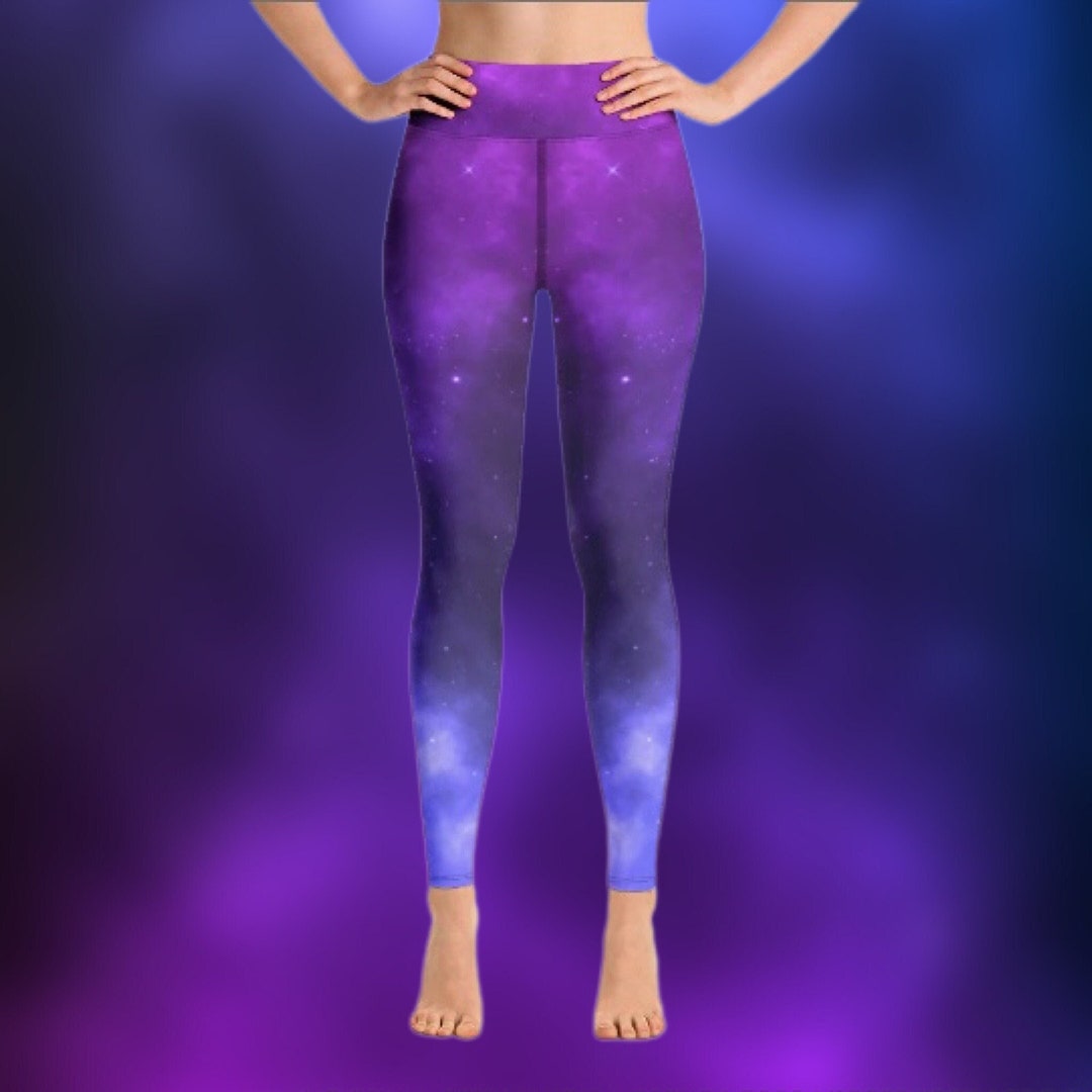 Cosmic Galaxy Space Purple Crystal Print Muay Thai Boxing Shorts main image 0