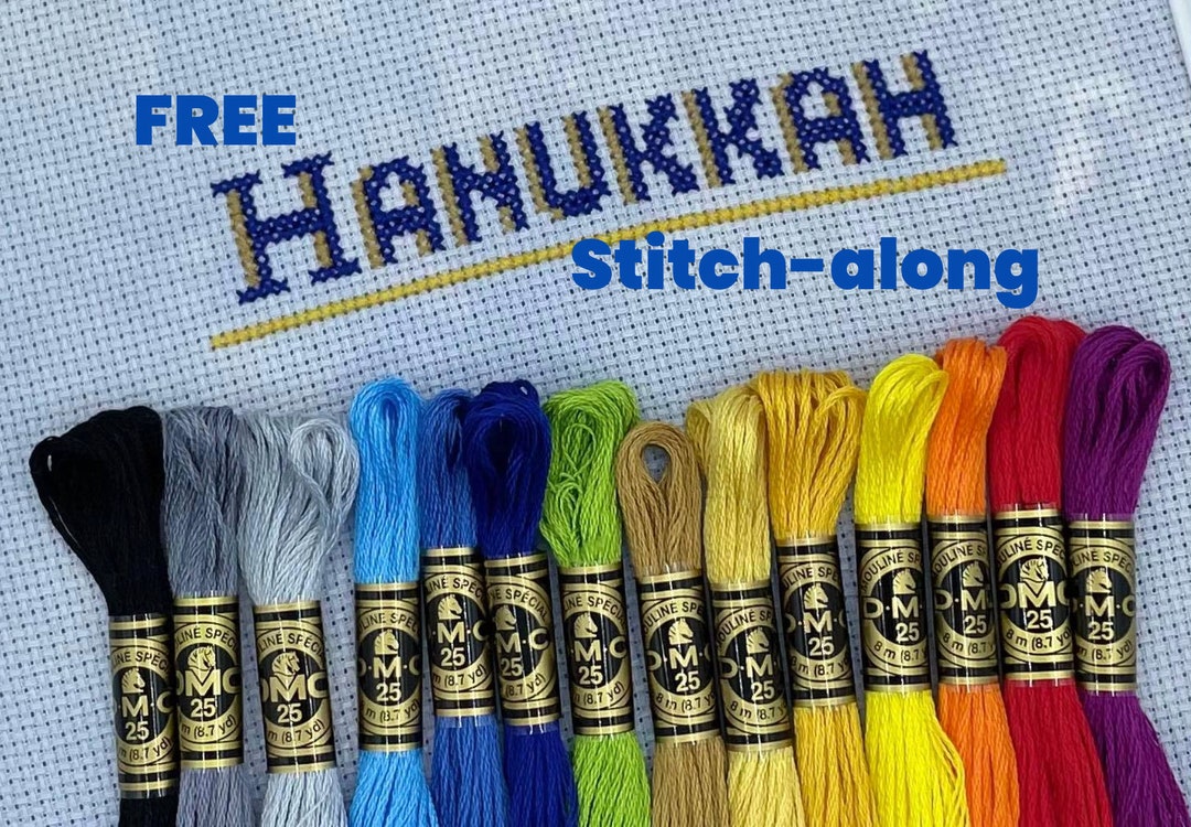 PATTERNS 2022 Hanukkah Cross Stitch Stitchalong, Jewish Cross Stitch
