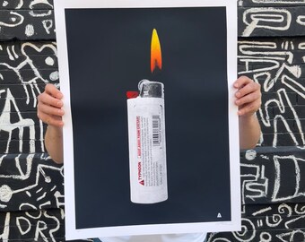 Typhoon - White Lighter - 10th Anniversary - Limited Artist Print - 18x24