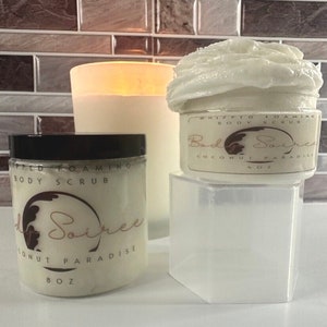 Coconut Paradise Natural Moisturizing Whipped Body Scrub for Polished Skin