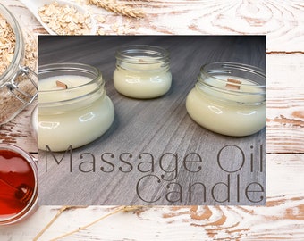 Body Balm Candle: Body Butter and Oil/ Natural Ingredients/ Oatmeal Milk  Honey Fragrance/ Gift For Her/ Mom Gift/ Lotion Massage Candle