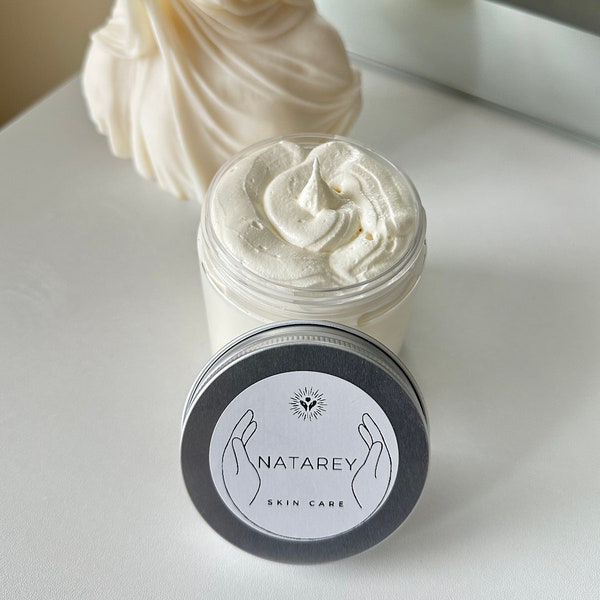 Unscented Tallow Body Butter// Moisturizing Avocado Non-greasy Natural Lotion//