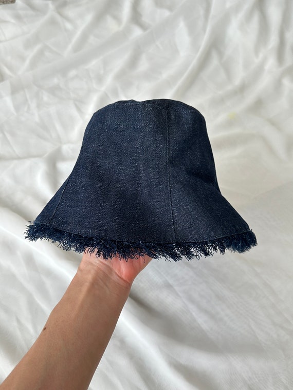 Vintage blue denim bucket hat - image 1