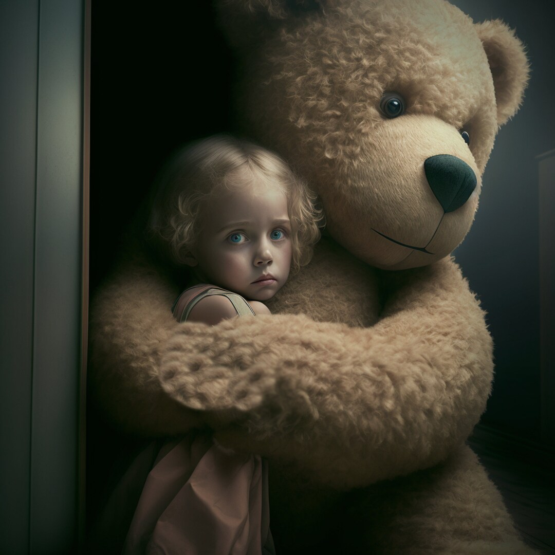 Teddy Bear Protector 2 Original AI Art Instant Digital Download