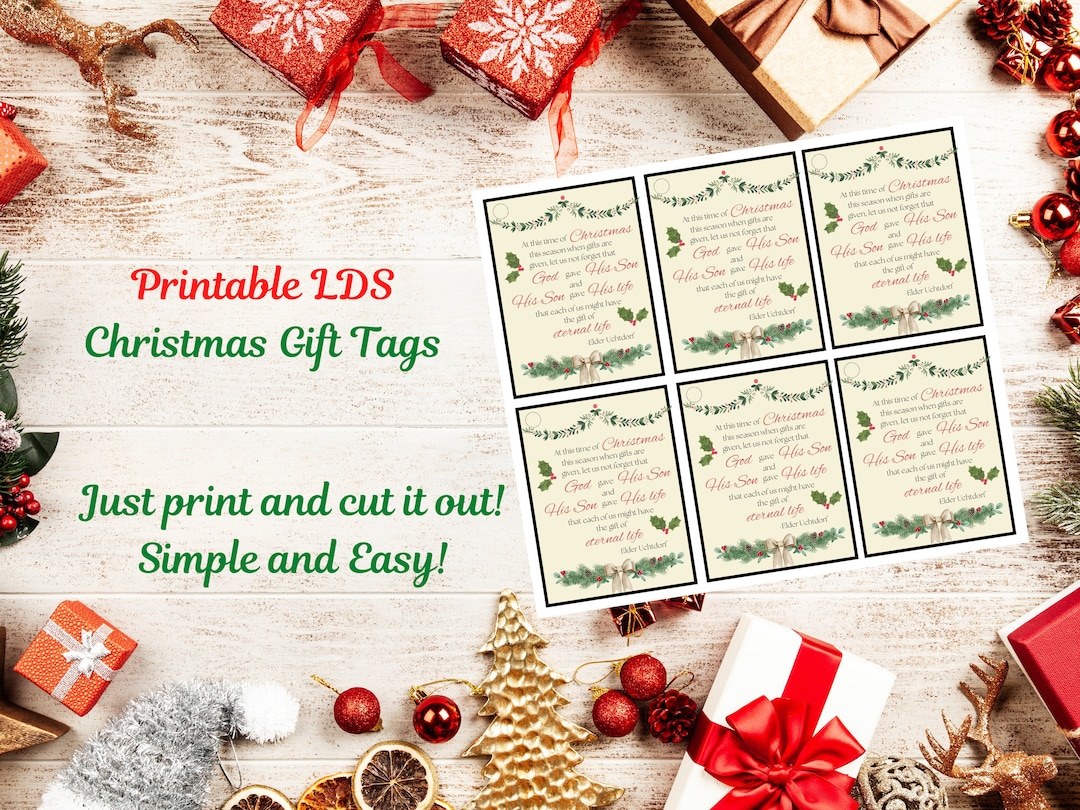 LDS Christmas Quote Gift Tag Printable // Uchtdorf // Monson // Instant