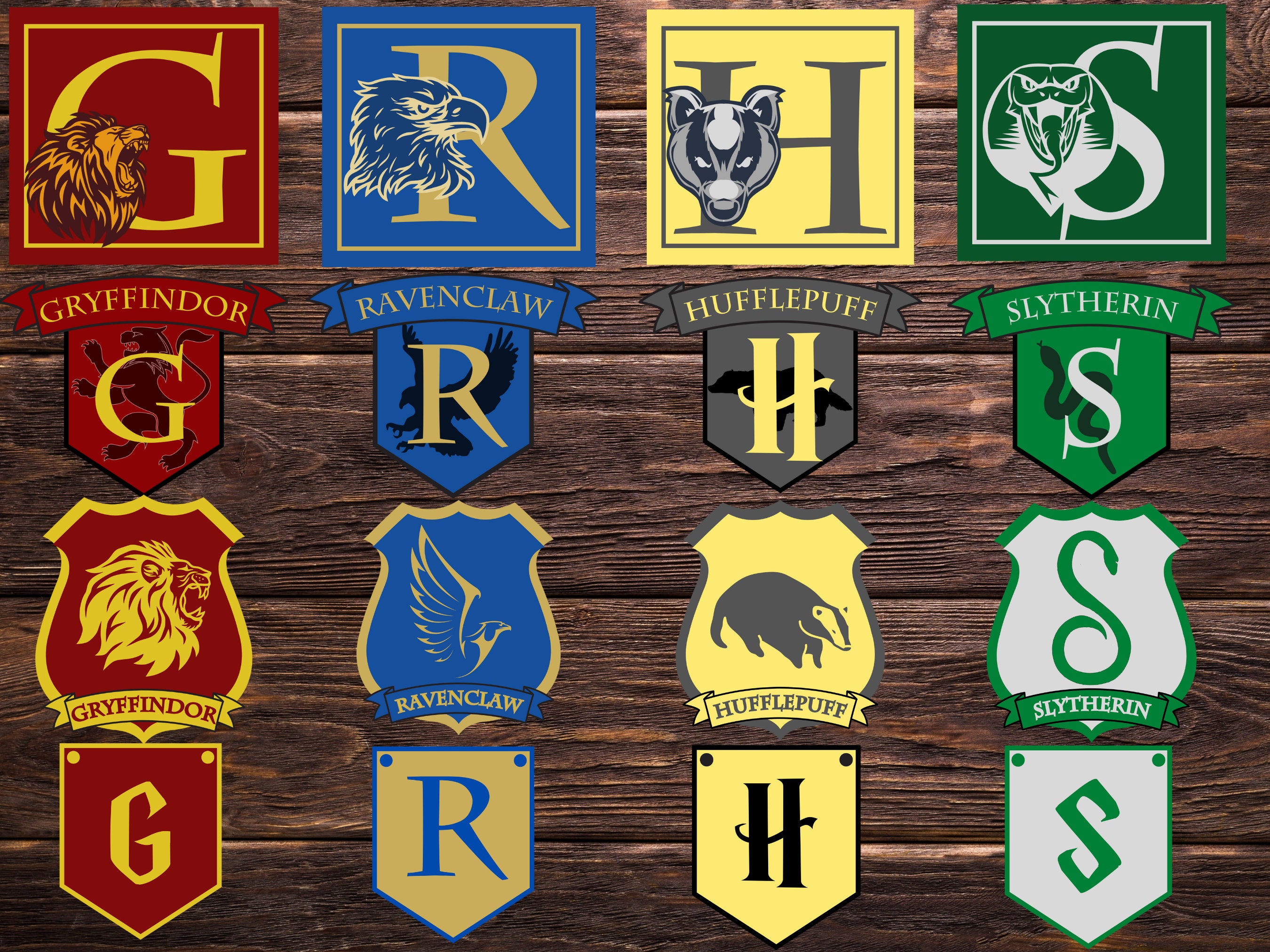 Harry Potter Houses of Hogwarts Banners  Harry potter banner, Harry potter  hogwarts houses, Harry potter house banners