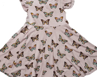 Flutterby Bamboo Twirl Dress Girl Dress 12-18 months