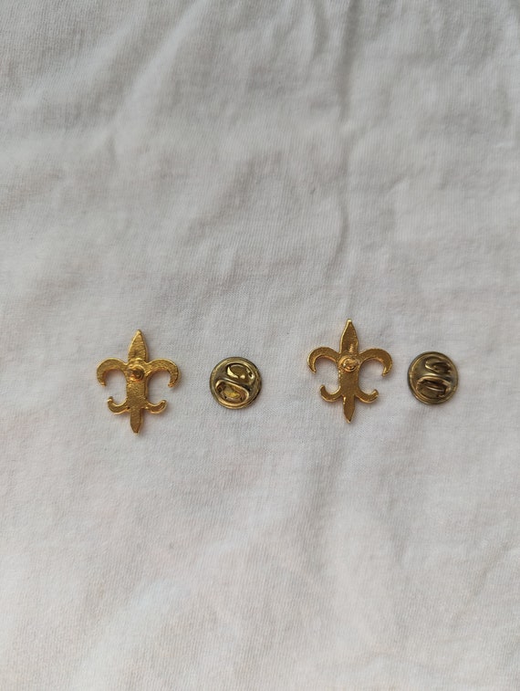 Fleur-de-lis pins, 2 fleur-de-lis pins, small fle… - image 5