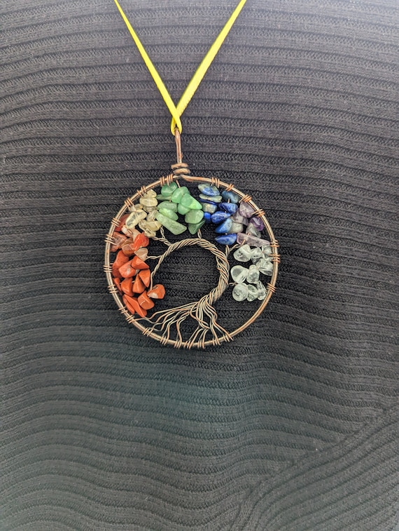 Tree of life pendant, Chakra tree of life pendant,