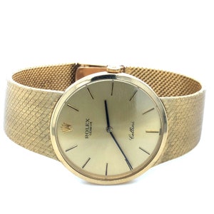 Vintage 18K Solid Yellow Gold Rolex Cellini 36 mm winding Watch