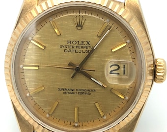 Rolex Datejust 1601 vintage de 1979, oro amarillo de 18 quilates, esfera Sigma color champán