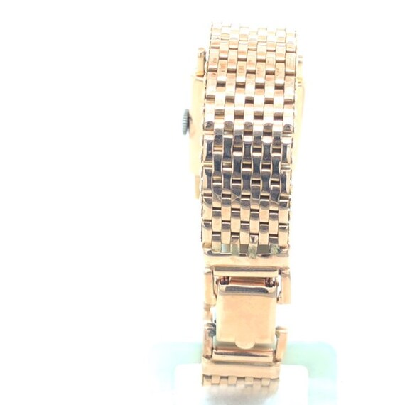 Vintage 14K Rose Gold and Diamond Bulova Wristwat… - image 5