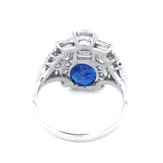 Jewelry.Art Deco Platinum Diamond and Sapphire Ri… - image 5