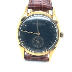 VACHERON CONSTANTIN Vintage 1950s 18K Yellow Gold Men&#39;s 35mm Watch rife 458/38