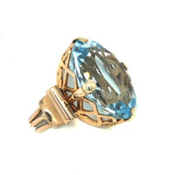 Jewelry.Vintage HUGE Women’s Aquamarine sky Blue … - image 4