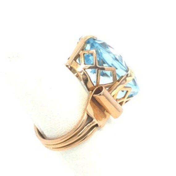 Jewelry.Vintage HUGE Women’s Aquamarine sky Blue … - image 3