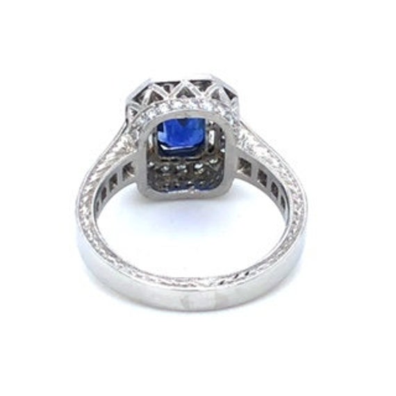 Jewelry.Platinum natural Royal Blue ceylon Sapphi… - image 3