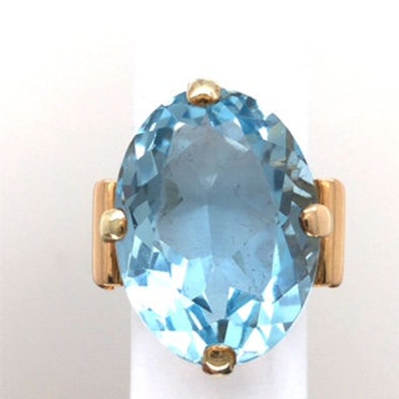 Jewelry.Vintage HUGE Women’s Aquamarine sky Blue … - image 1