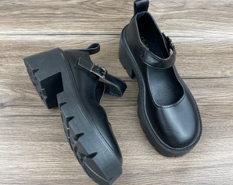 Mary Jane,Campus,kleine Lederschuhe, schwarze Mary Jane, dicksohlige Schuhe, JK Schuhe