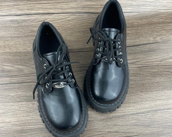 Mary Jane, zapatos de mujer, zapatos pequeños de cuero, Mary Jane negra, campus, zapatos JK, regalos para esposa