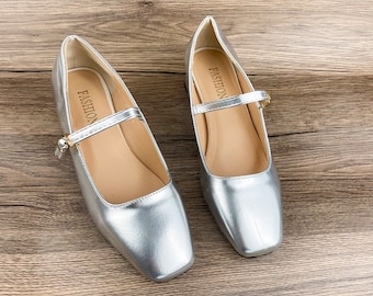 Zapatos de mujer hechos a mano, zapatos Mary Jane, zapatos, zapatos planos, zapatos de boda, zapatos Mary Jane, zapatos de mujer