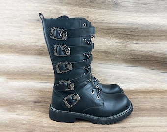 Boots, Knight boots, men's boots, leather boots, high boots, PU boots, metal boots, Combat Boots