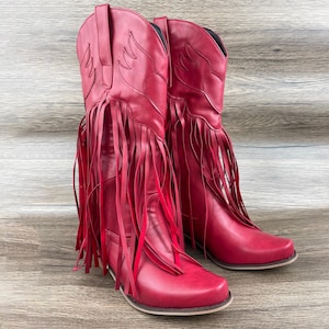 Westernlaarzen, westerncowboylaarzen, ridderlaarzen, lange laarzen, dameslaarzen, kwastjes, puntige laarzen, hoge laarzen