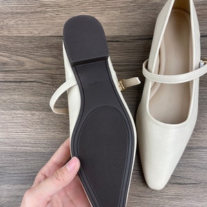 Zapatos de mujer hechos a mano, zapatos de mujer puntiagudos, zapatos, zapatos planos, zapatos de boda, zapatos Mary Jane, zapatos de mujer imagen 10