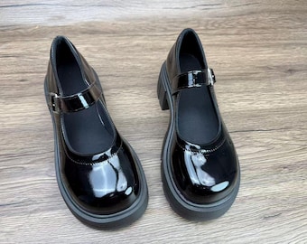 Mary Jane, leren laarzen, handgemaakt, vintage schoenen, damesschoenen, kleine leren schoenen, verjaardagscadeau, kerstcadeau