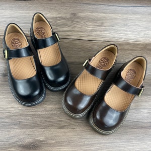 Mary Jane, leren laarzen, handgemaakt, vintage schoenen, damesschoenen, kleine leren schoenen, verjaardagscadeau, kerstcadeau