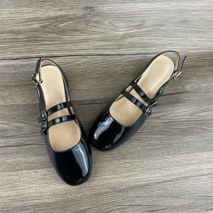 Chaussures Mary Jane, chaussures vintage, sandales, chaussures pour femmes, chaussures rouges, chaussures noires, Mary Jane beige image 4