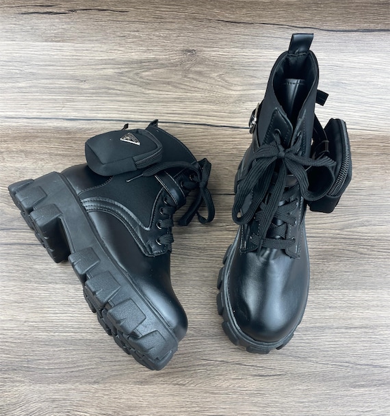 靴 black boots opium swag 43 REGENTtar-blacklace-