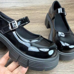Mary Jane, botas de cuero, hechas a mano, zapatos vintage, zapatos de mujer, zapatos pequeños de cuero, regalo de cumpleaños, regalo de Navidad imagen 3