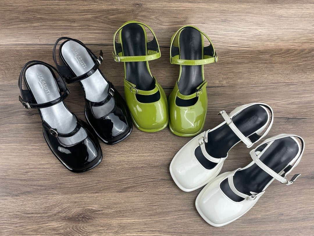 colourful mary jane shoes