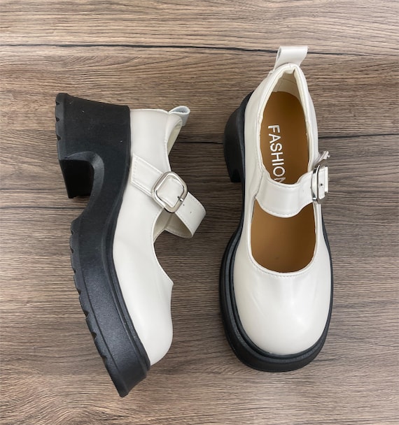 Mary Jane Shoes, High Heels, Small Leather Shoes, Vintage
