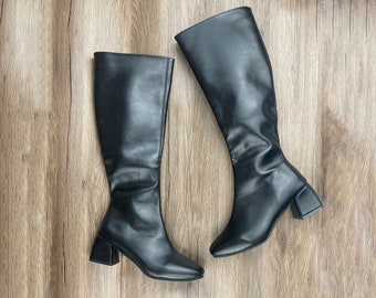 Damenstiefel, lange Stiefel, Ritterstiefel, handgefertigte, hohe Stiefel