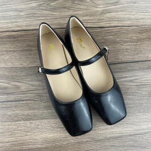 Women's shoes, flat shoes, Mary Jane shoes, casual shoes, silver Mary Jane shoes, black Mary Jane shoes Black