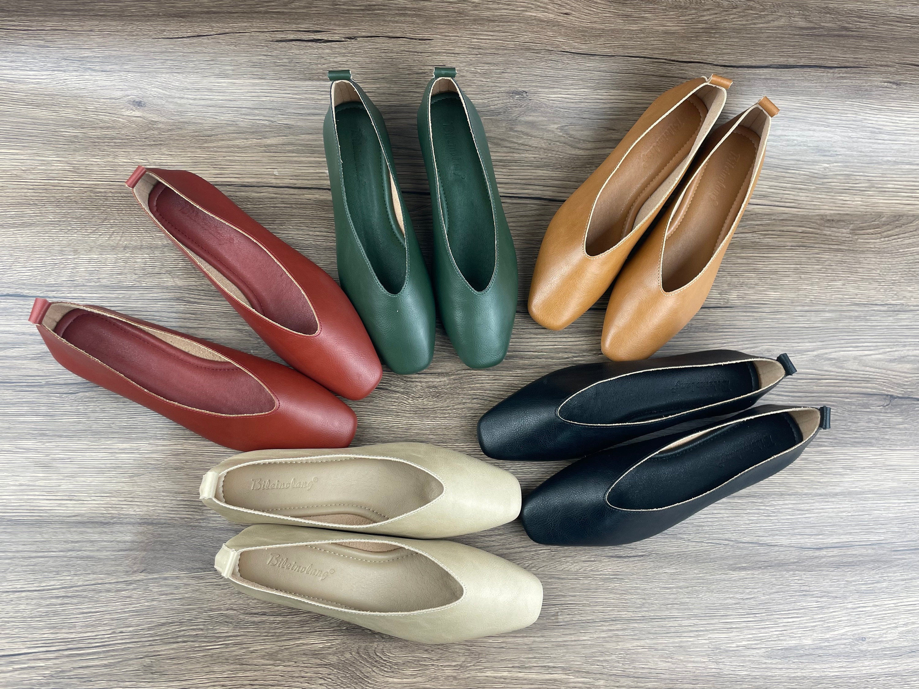 Flat Shoes, Square Toe Shoes, Low Heels, Mary Jane, Women's