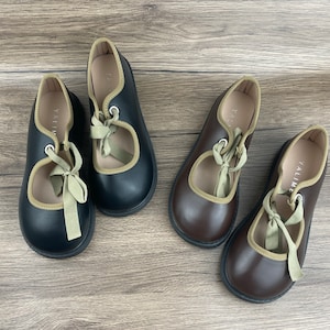Retro leather shoes, Mary Jane shoes, JK shoes, campus, black, birthday gift, Christmas