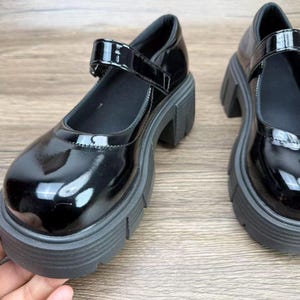 Mary Jane, botas de cuero, hechas a mano, zapatos vintage, zapatos de mujer, zapatos pequeños de cuero, regalo de cumpleaños, regalo de Navidad imagen 8
