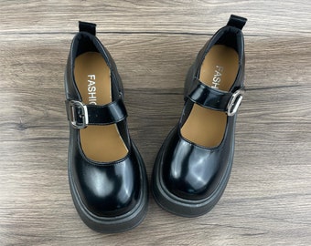 ehehehページ yuketen メリージェーン本革靴 メリージェーンシューズ、ハイヒール、小さな革靴、ヴィンテージ