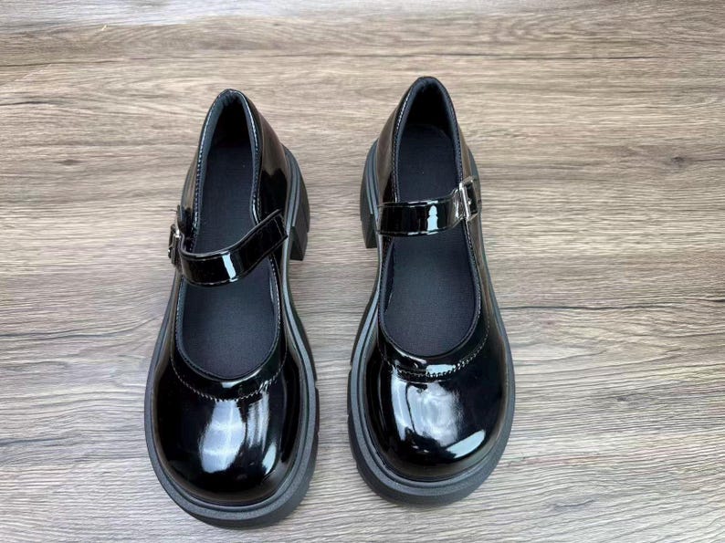 Mary Jane, botas de cuero, hechas a mano, zapatos vintage, zapatos de mujer, zapatos pequeños de cuero, regalo de cumpleaños, regalo de Navidad imagen 9
