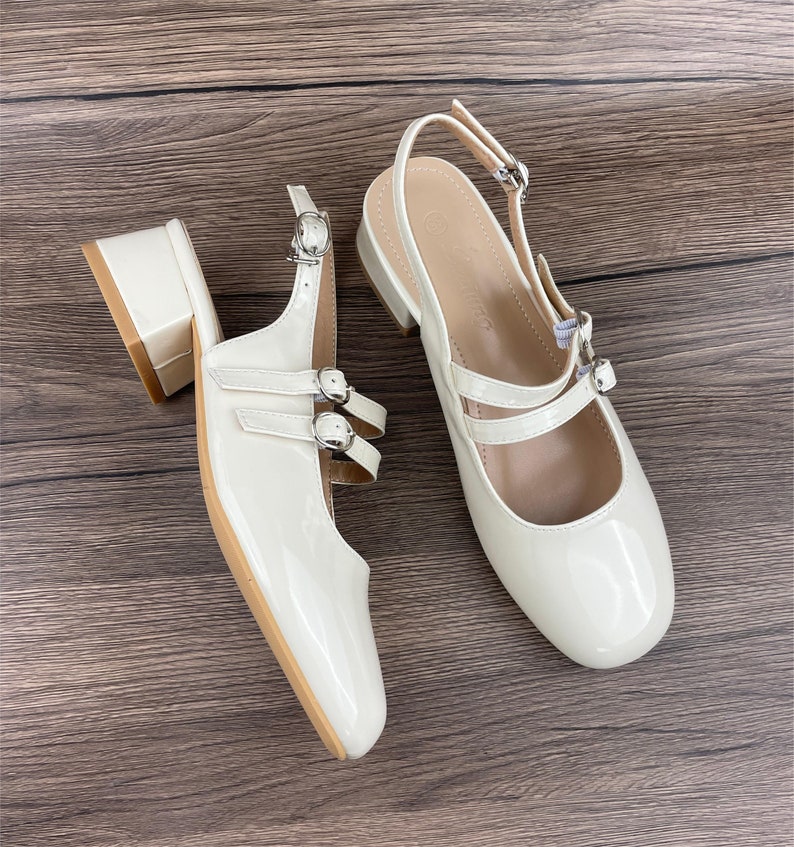 Chaussures Mary Jane, chaussures vintage, sandales, chaussures pour femmes, chaussures rouges, chaussures noires, Mary Jane beige Beige