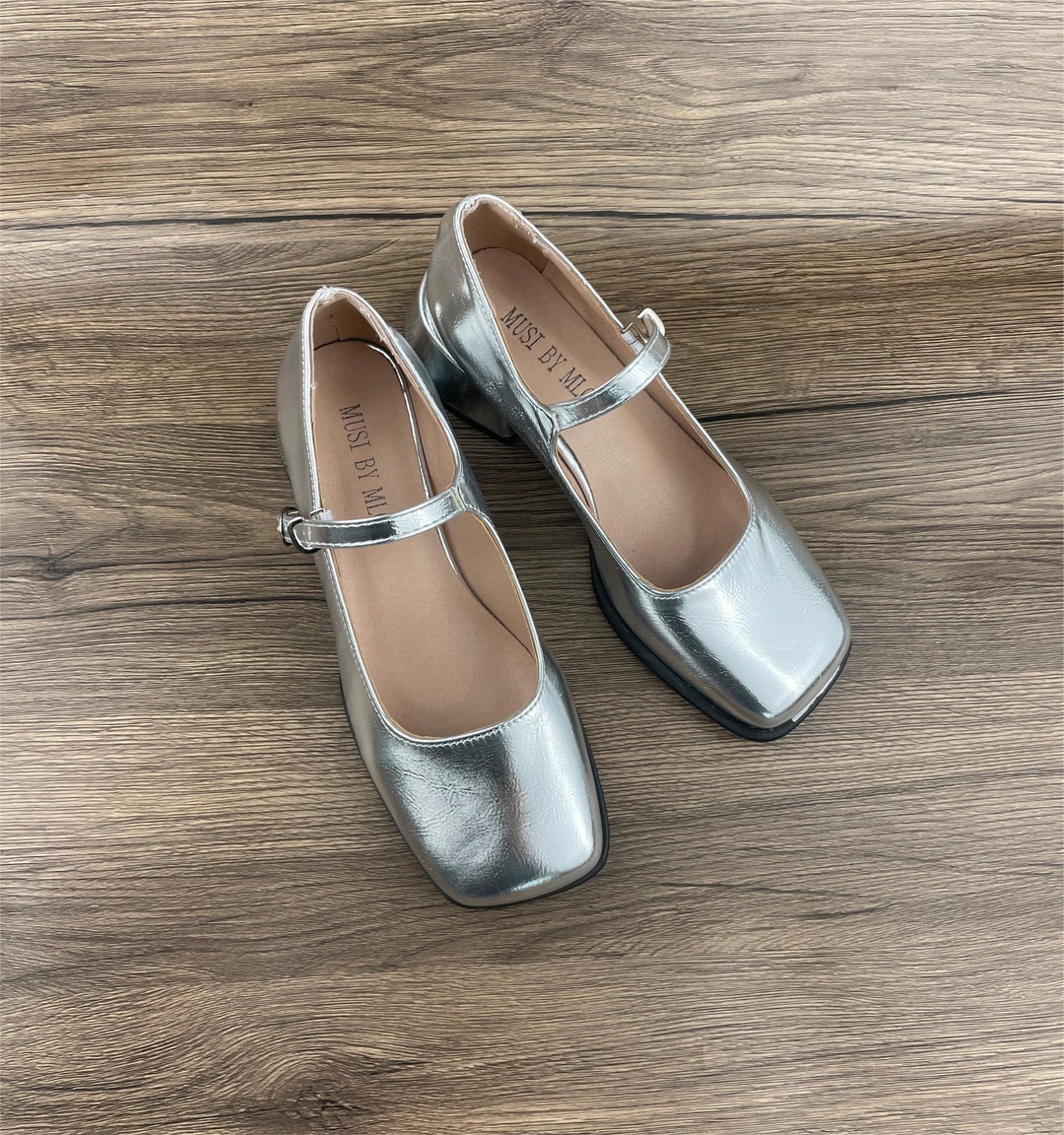 metallic mary jane shoes