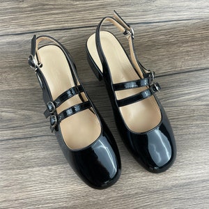 Chaussures Mary Jane, chaussures vintage, sandales, chaussures pour femmes, chaussures rouges, chaussures noires, Mary Jane beige image 6