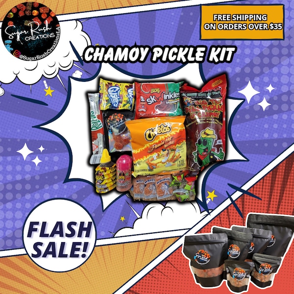 Chamoy pickle kit Big Tex Dill Pickle In Chamoy hot cheetos Chamoy pickle salagheti Fruit Roll Ups Gift gift ideas birthday Holiday friend