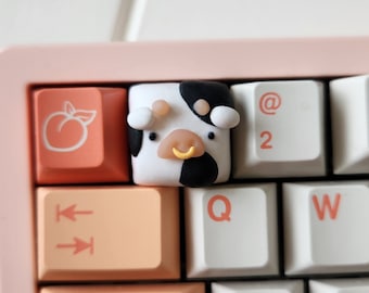 Moo Cow keycap | Cute Handmade Artisan Keycaps