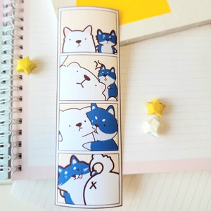 Vinyl Sticker Dog Photo Booth Strip | Cute Puppy Sticker | Samoyed and Husky
