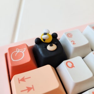 Black Bear keycap | Cute Handmade Artisan Keycaps
