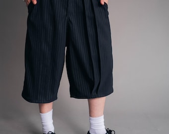 Pin Stripe Casual Suit Shorts